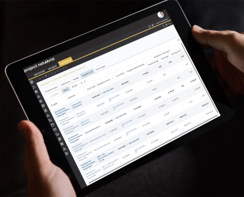 Projektübergreifendes Budget-, Lieferanten-, Vergabe- und Rechnungsmanagement schaffen einen Überblick über Ihr Projektportfolio.